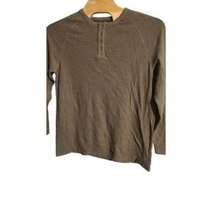 Alpine Design‎ T-Shirt Mens XX Large Olive Green Cotton Henley Raglan Sleeve